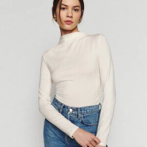 Reformation Zylah Knit Top Cream - Size L